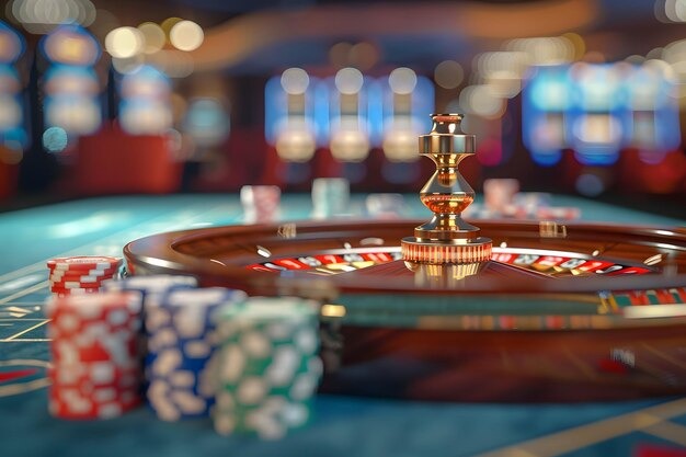 Live roulette wheel in studio broadcast